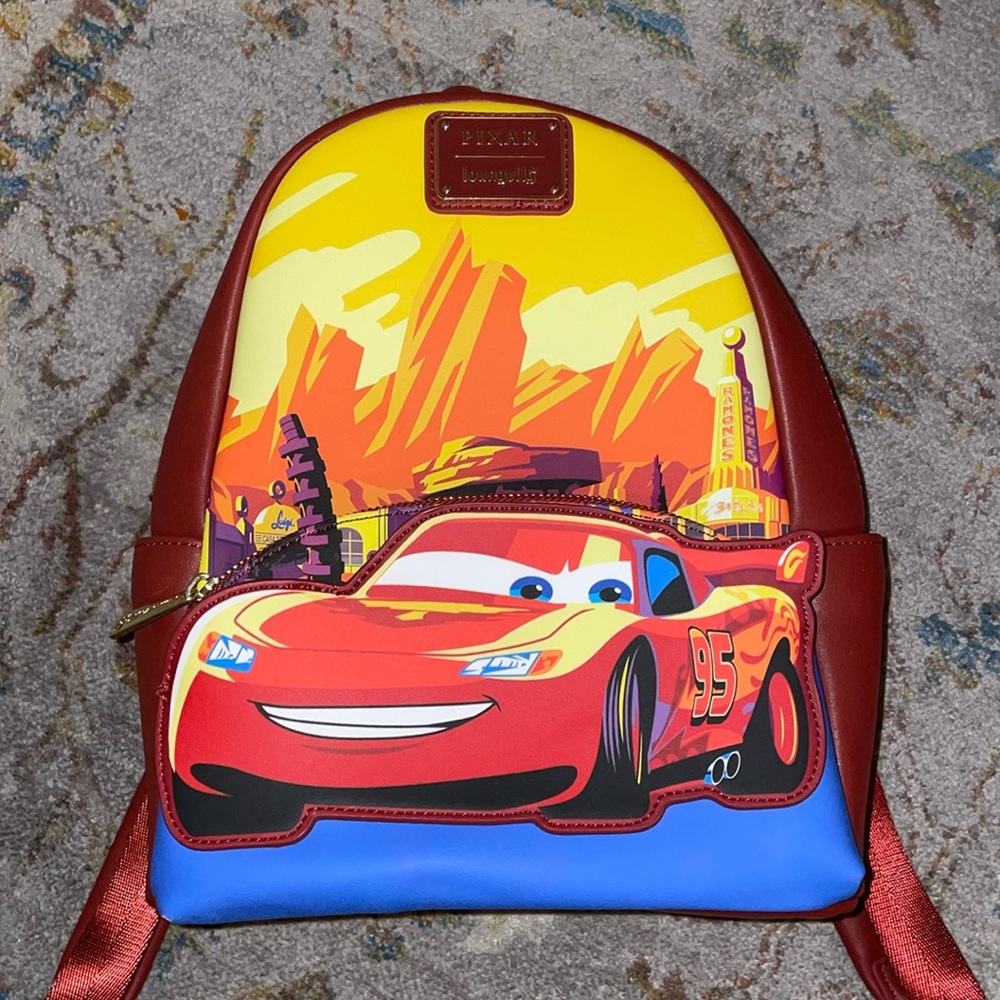 Loungefly Lightning McQueen Radiator Springs Mini Backpack
